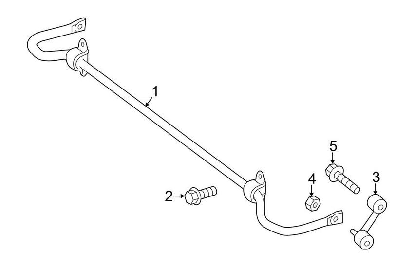 Mercedes Suspension Stabilizer Bar Link - Rear 2463200100